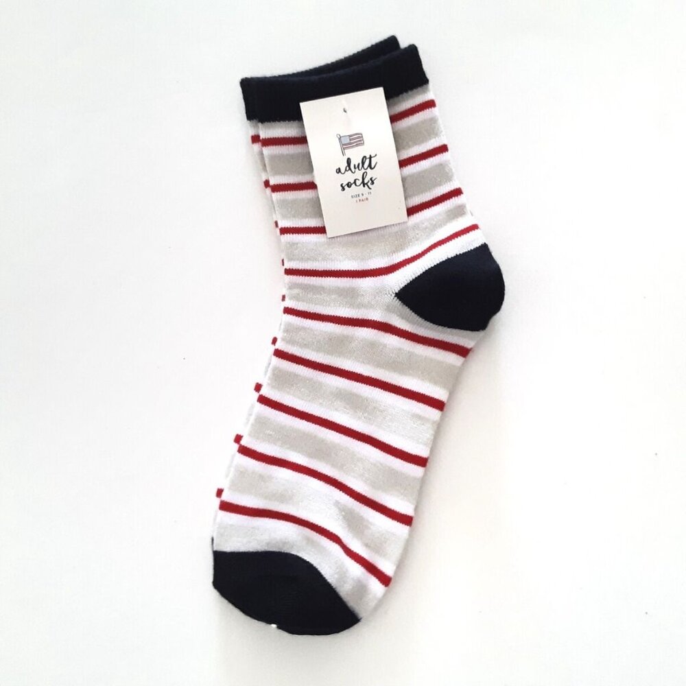 NEW Made for Retail Stripe Socks Adult Size 9-11